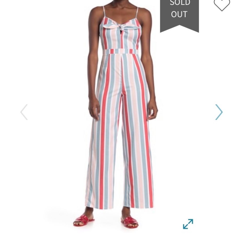 Romeo & Juliet couture striped jumpsuit
